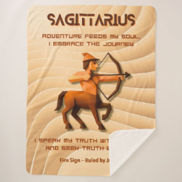 Zodiac Sign Modern 3D Astrology Design Sherpa Deken