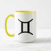 Zodiac Sign Mug - Couleurs Deux Tons Personnalisée (Gauche)