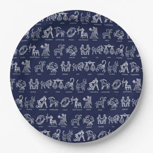 Zodiac Sign Paper Bord (blauw) (Voorkant)