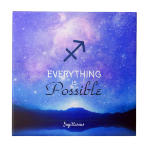 Zodiac Sign Sagittarius Dreamweaver Sky Quote Tegeltje