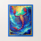 Zodiac Sign Scorpio Emerging from Deep Waters Legpuzzel (Verticaal)