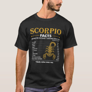 Zodiac Sign Scorpio Facts October November T-shirt