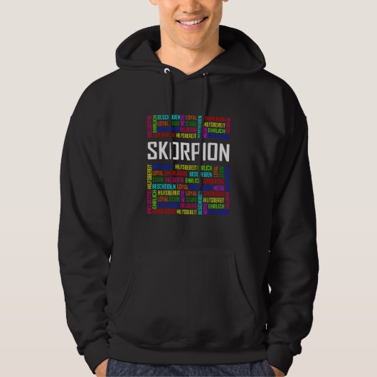Zodiac Sign Scorpio Hoodie (Voorkant)
