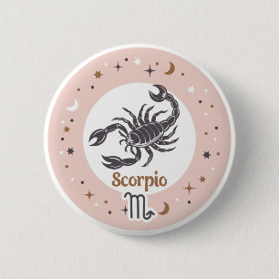 Zodiac Sign Scorpio Ronde Button 5,7 Cm