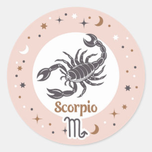 Zodiac Sign Scorpio Ronde Sticker