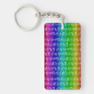 Zodiac Sign Sleutelhanger (Bright Rainbow)