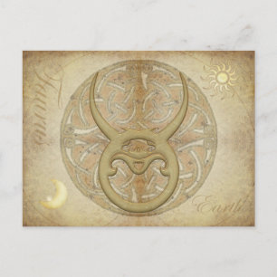 Zodiac Sign Taurus Briefkaart