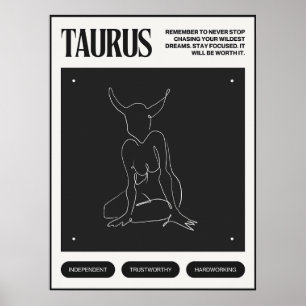 Zodiac Sign Taurus Poster