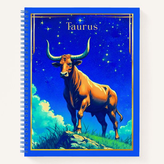 Zodiac Sign Taurus Rooted in Earth and Sky Journal (Devant)