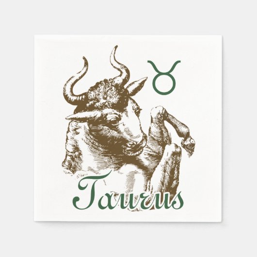 Zodiac Sign Taurus-symbool Servetten (Voorkant)