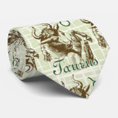 Zodiac Sign Taurus-symbool Stropdas (Opgerold)