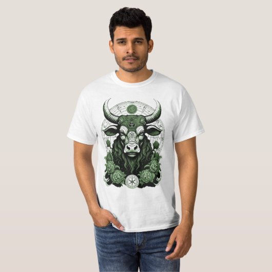 Zodiac Sign taurus T-shirt (Voorkant volledig)