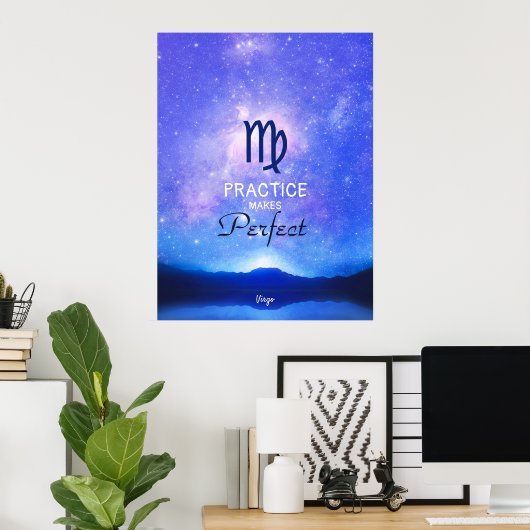 Zodiac Sign Virgo Dreamweaver Star Sky Quote Poste Poster (Thuiskantoor)