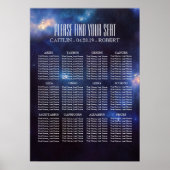 Zodiac-signalen | Constellation Seating Chart Poster (Voorkant)