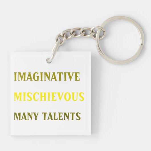 Zodiac-signalen Gemini 2-zijdige Sleutelhanger (Achterkant)