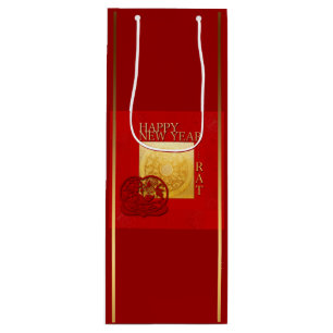 Zodiac-signalen Rat Papercut Chinees jaar 2020 WGB Wijn Cadeautas