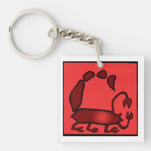  Zodiac-signalen Scorpio 2-zijdige Sleutelhanger (Voorkant)