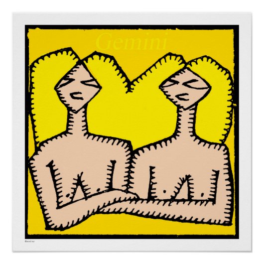 Zodiac Signes Gemini Anniversaire Poster parfait 2 (Devant)