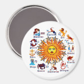 Zodiac-Signs-All-V-1 Magneet (Voorkant / Achterkant)