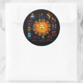 Zodiac-Signs-All-V-1 Ronde Sticker (Tas)