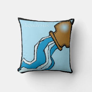 Zodiac Signs Aquarius Birthday Cotton Pillow Kussen
