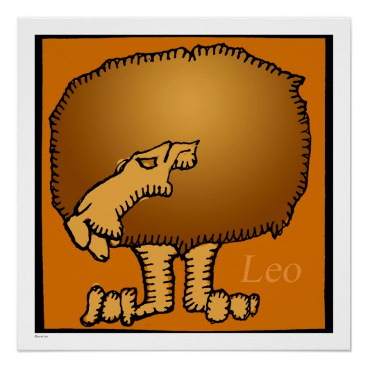 Zodiac Signs Leo Anniversaire Poster parfait 20x20 (Devant)