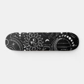 Zodiac Signs Night Sky Constellation Stars Skateboard (Horizontaal)