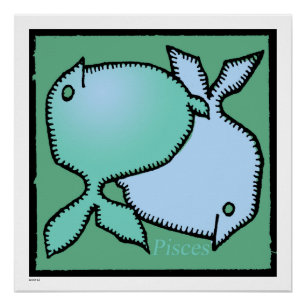 Zodiac Signs Pisces Birthday Perfect Poster 20x20