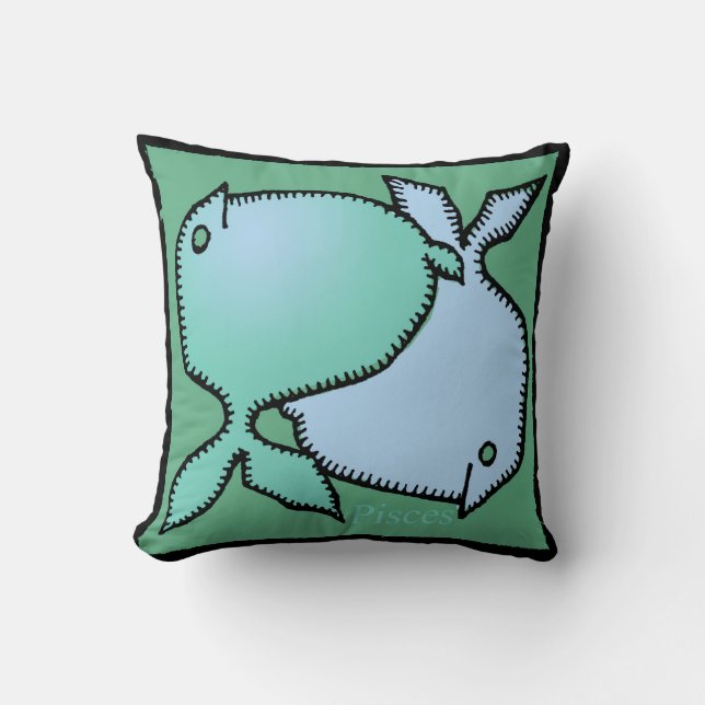 Zodiac Signs Pisces Birthday Pillow Kussen (Voorkant)