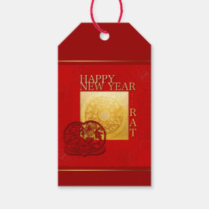 Zodiac Signs Rat Papercut Chinees jaar 2020 GT Cadeaulabel