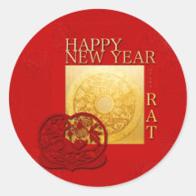 Zodiac Signs Rat Papercut Chinees Jaar 2020 Ronde