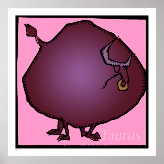 Zodiac Signs Taurus Birthday groot Poster 32x32 (Voorkant)