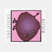 Zodiac Signs Taurus gepersonaliseerde Birthday Bla Fleece Deken (Voorkant (Horizontaal))