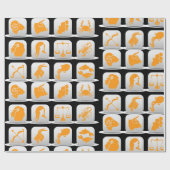 Zodiac Signs Wrapping Paper Cadeaupapier (Vlak)