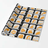 Zodiac Signs Wrapping Paper Cadeaupapier (Uitgerold)