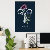 Zodiac Star Sign Aries Poster (Thuiskantoor)