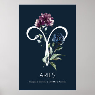 Zodiac Star Sign Aries Poster