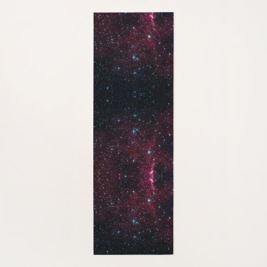 Zodiac Star Sign Gemini Monogram Glitter Burgundy Yogamat (Achterkant)