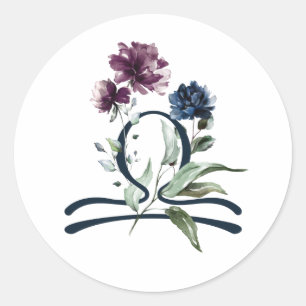 Zodiac Star Sign Libra Ronde Sticker