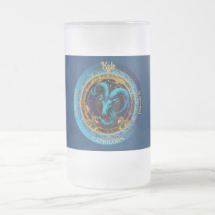 Zodiac Steenbok met naam Matglas Bierpul