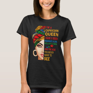 Zodiac Steenbok Queen shirt verjaardagscadeau voor