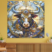 Zodiac - Stier de stier Canvas Afdruk (Insitu (Woonkamer))