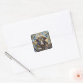 Zodiac - Stier de stier Vierkante Sticker (Envelop)