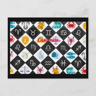 Zodiac Sun Sign Astrology Calendar Thunder_Cove Feestdagenkaart