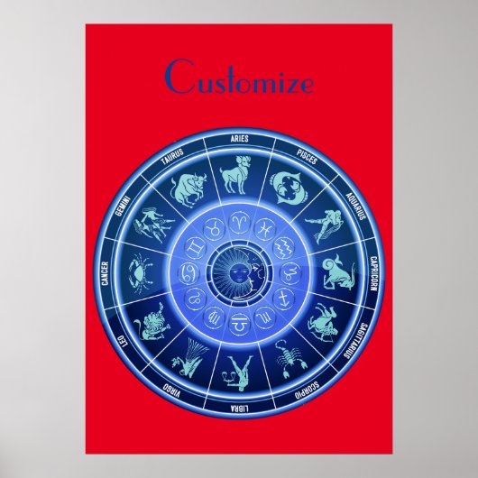 Zodiac Sun Sign Astrology Calendar Thunder_Cove Poster (Voorkant)