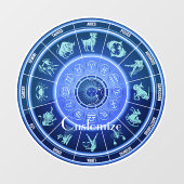 Zodiac Sun Sign Astrology Calendar Thunder_Cove Raamsticker (Vel)