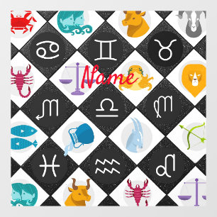 Zodiac Sun Sign Astrology Calendar Thunder_Cove Raamsticker