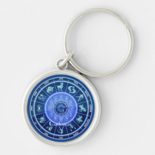 Zodiac Sun Sign Astrology Calendar Thunder_Cove Sleutelhanger
