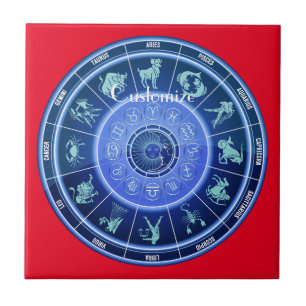 Zodiac Sun Sign Astrology Calendar Thunder_Cove Tegeltje
