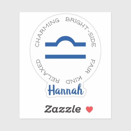 Zodiac Symbol Libra Sticker (Vel)